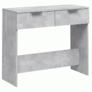 Table console Gris béton 90x36x75 cm Bois d'ingénierie Modèle Terrasse Tau Plus - 811335