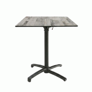 Table pliable 69x69 cm plateau compact modèle table white dream compact pied t-one - tigaone - 3701680324642