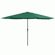 VidaXL Parasol de jardin avec mât en métal 390 cm vert Modèle Solaris Soleil Plus - 47379
