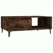 VidaXL Table basse chêne fumé 90x60x35 cm bois d'ingénierie Modèle Vega Chic - 813173