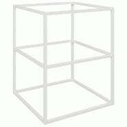 Bac soldeur 60x60x75cm - tube carré 20x20mm (monté) - blanc