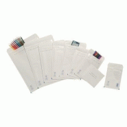 Carton de 100 pochettes bulle d\'air  format 15x21.5 cm   blanc