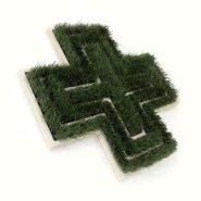 Croix de pharmacie végétale - Lichen scandinave pour l'intérieur uniquement, vert forêt ou vert citron, Style 4