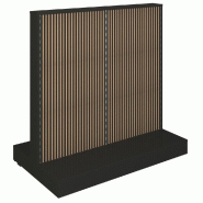 Gondole double face Vertigo T01 MDF naturel et noir 125x74x125cm