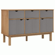 Helloshop26 - Buffet bahut commode armoire meuble de rangement organisateur cuisine salle de séjour salon et 114 x 43 x 73,5 cm bois 02_0036188 - Boi