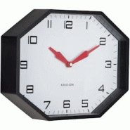 Horloge murale octogonale en résine Factory noir Karlsson - noir 8714302770302 Horloge murale octogonale en résine Factory noir Karlsson - noir 8714302770302
