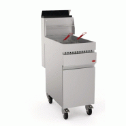 MIRROR Friteuse gaz haut rendement - Série ST - Thermostat mécanique - 1 cuve simple - 26 L - 27kW - Avec filtration - 410x828x1250 ST26P - inox ST26P