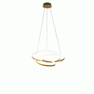 Suspension Diva S/P En Aluminium Brossé Or, Led 42W 2400Lm 3000K, Gradable Coupure De Phase Et Push - Gea Luce - doré DIVA S/P - ORO