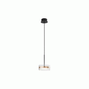 Suspension LED 14 W en métal et aluminium, double émission, finition or brillant et noir mat, dimmable, diamètre 20 cm - Perenz - multicolore 8216