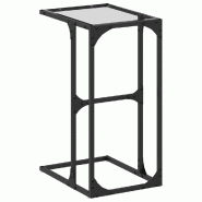 Table d'appoint avec verre transparent 40x30x61,5 cm acier Modèle Atlas Infinite Pro - 846036