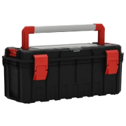 Vidaxl boîte à outils noir et rouge 65x28x31,5 cm 152101