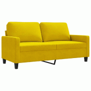 VidaXL Canapé à 2 places Jaune 140 cm Velours Modèle Yermontix - 359205