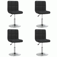 VidaXL Chaises à manger lot de 4 noir similicuir Modèle Panorama Prestige - 334190