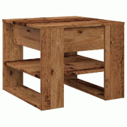 VidaXL Table basse vieux bois 55,5x55x45 cm bois d'ingénierie Modèle Raffiné Pro - 856818
