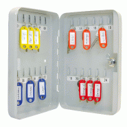 WEDO Armoire à clés pour 24 clés, gris-lumière, plate - 10252437X