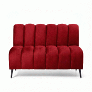 Banquette de restaurant professionnelle CHR Cocoon velours casino rouge, 180cm  France Mobilier CHR - rouge 3760326528585