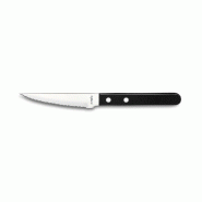 Couteaux à steak/pizza micro-dentelé inox et manche plastique 21 cm noir - par 1