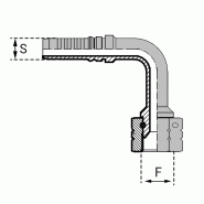 Embouts JICFemelle - 90° courbe haute - IFJI901212.H094 - DESIGNATION IN 19 FJI 1"1/16 90 DKJ