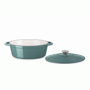 Faitout Cocotte ovale avec couvercle 33cm 6,4L Fonte d'acier tous feux dont induction four Vert AM4333 usage non-intensif Arthur Martin - vert 350851 Faitout Cocotte ovale avec couvercle 33cm 6,4L Fonte d'acier tous feux dont induction four Vert AM4333 usage non-intensif Arthur Martin - vert 350851