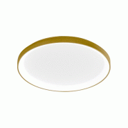 Gea Luce Plafonnier Krizia 50W Led 3000K, Gradable Phase Cut, Cadre Aluminium Or Brossé, Diffuseur Acrylique Opale - Gealuce - KRIZIA P/G 3000K - ORO