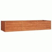 Helloshop26 - Jardinière bac lit surélevé plantes fleurs terrasse jardin de jardin rouillé 240 x 80 x 45 cm acier corten marron 02_0039868 - 30002 Helloshop26 - Jardinière bac lit surélevé plantes fleurs terrasse jardin de jardin rouillé 240 x 80 x 45 cm acier corten marron 02_0039868 - 30002