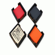 Hostelnovo del Valles Hostelnovo – Lot de 4 porte‑serviettes en carton noir + 100 serviettes assorties (orange, rouge, noir, gazette) - multicolor