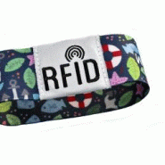 Bracelet RFID'pass textile élastique - référence : TXPR - grand confort, personnalisable, compatible tous systèmes