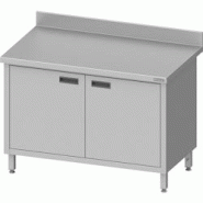 Romux® Table adossée en Acier Inoxydable pour Restauration Murale avec Portes Battantes 1200x600x850 mm | Table de travail Inox Bar Restaurant - 843 Romux® Table adossée en Acier Inoxydable pour Restauration Murale avec Portes Battantes 1200x600x850 mm | Table de travail Inox Bar Restaurant - 843