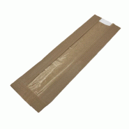 Sac sandwich brun avec fenetre 340x100mm par 2000 pièces JORIDEAL - papier 3276168673302