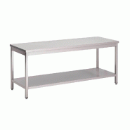 Table inox avec étagère basse 700 x 700 x 880mm - PGN122