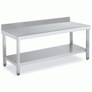 Table Inox de Travail DISTFORM Premium avec Dosseret et étagère - Profondeur 500 mm - 1600_0