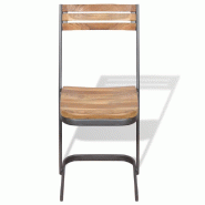 VidaXL Chaises à manger lot de 2 bois de teck massif Modèle Wernalis - 243458XL