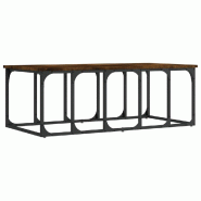 VidaXL Table basse chêne fumé 100x50x35,5 cm bois d'ingénierie Modèle Atlas Office Nova - 833380