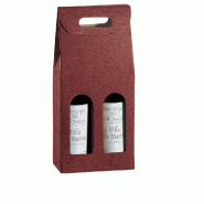 Boîte 2 bouteilles Bordeaux 18x9x38.5cm - par 10 - en carton