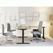 Bureau individuel Skala avec retour et réglage en hauteur électrique - 160/180 x 80 cm - Plateau mélaminé 19mm Bureau individuel Skala avec retour et réglage en hauteur électrique - 160/180 x 80 cm - Plateau mélaminé 19mm