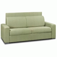 CANAPÉ LIT LEVALLOIS EXPRESS LATTES 120CM MATELAS 16CM TÊTE DE LIT INTÉGRÉE VELOURS  VERT