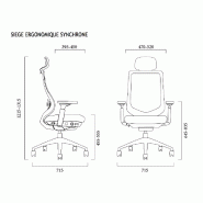 Fauteuil bureautique synchrone owen. - avec têtière_0