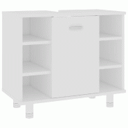 Helloshop26 - Armoire de salle de bain rangement chic 60 x 32 x 53,5 cm design épuré en bois d'ingénierie blanc 02_0047724 - blanc Bois massif 3000