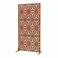 Helloshop26 - Paravent acier corten 180 x 90 x 40 cm rouille 03_0010229 - 3000225109080
