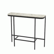 Helloshop26 - Table console moderne 111 x 30 x 91 cm usage polyvalent sécurité renforcée ambiance contemporaine en métal gris 20_0018175 - gris m�