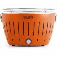 LotusGrill - Barbecue hybride portable charbon et gaz Ø 32 cm avec sac - Orange - orange 4260023012176