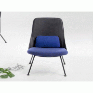 Fauteuil Strain Prostoria assise en tissu piètement laqué noir Fauteuil Strain Prostoria assise en tissu piètement laqué noir