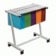 OBLIQUE AZ CHARIOT EN ACIER GRIS AVEC ROULETTES 54X44X65CM POUR 75 DOSSIERS SUSPENDUS TIROIR OBLIQUE AZ CHARIOT EN ACIER GRIS AVEC ROULETTES 54X44X65CM POUR 75 DOSSIERS SUSPENDUS TIROIR