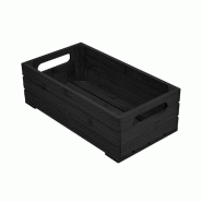 Plateau buffet 1/3 bambou noir 32,5x17,6x10cm