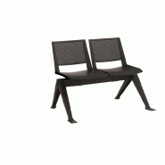 Poutre d'accueil en polypropylène KITA - Noir, 2 places