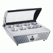 Présentoir mobile froid réfrigérée a poser 67l 8x 1/6 gn - P7487.0040