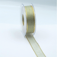 Ruban transparent or scintillant laitonné 25mmx20m