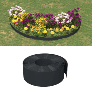 Vidaxl bordures de jardin 4 pcs noir 10 m 20 cm polyéthylène 3155458