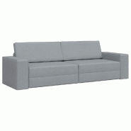 VidaXL Canapé-Lit 200cm Gris clair tissu Modèle Merveline - 4106715