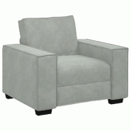 VidaXL Fauteuil Gris clair 100x78x84 cm Velours Modèle AbriUrbain 50 - 8721158689092